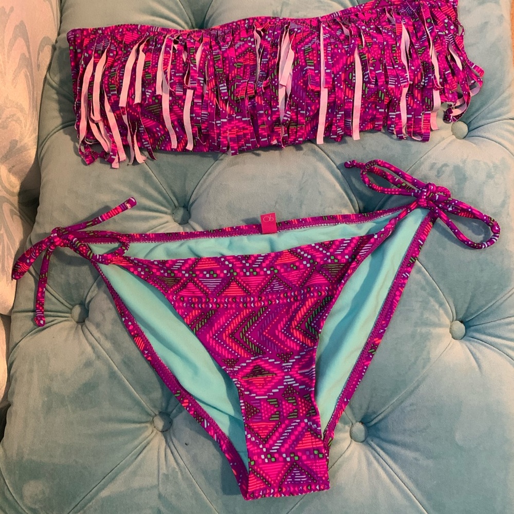 👙Free Add On -NWOT - OP - Fringe Bikini Size M